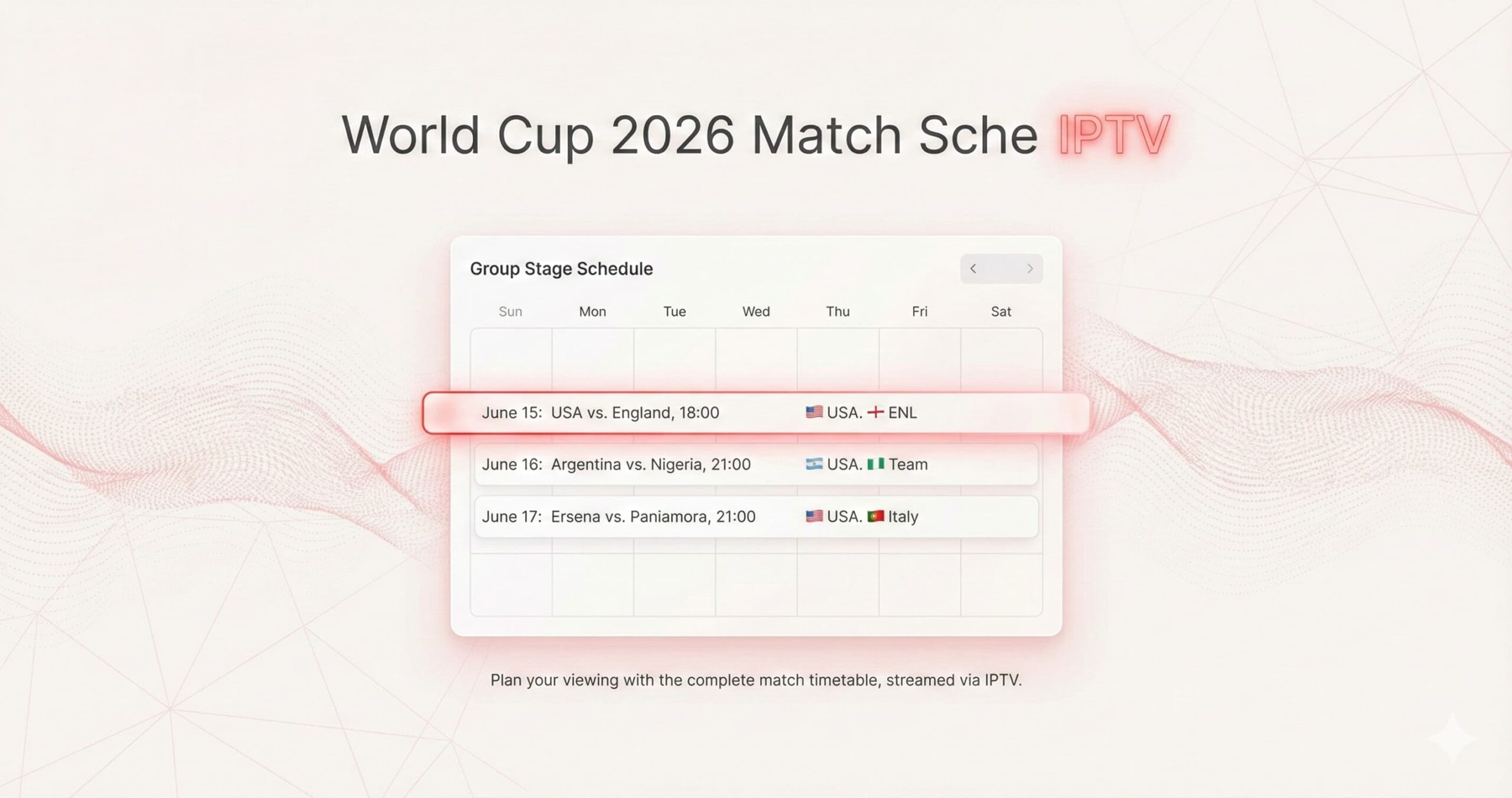 World Cup 2026 Match Schedule