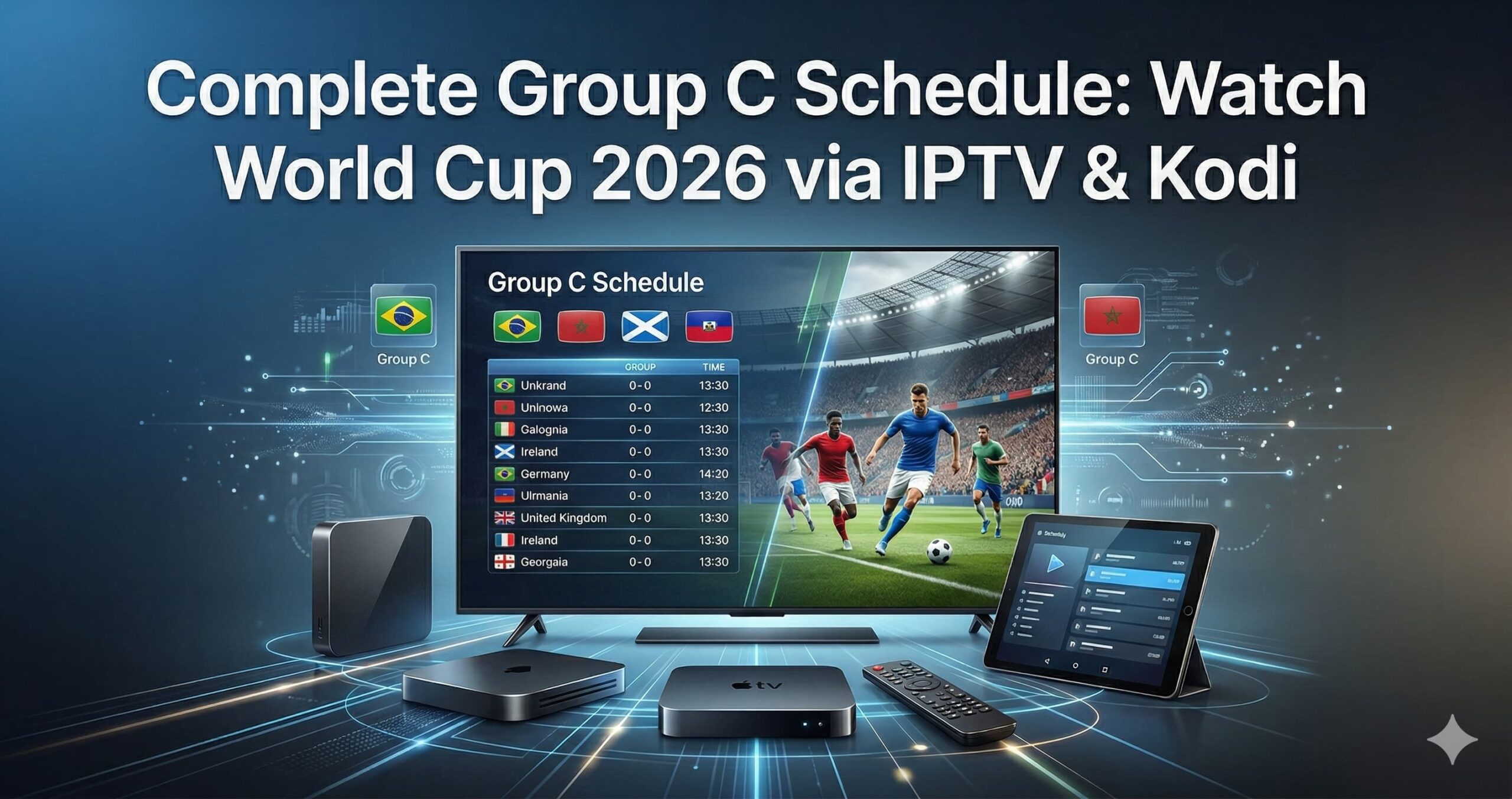 Complete Group C Schedule: Watch World Cup 2026 via IPTV & Kodi